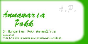 annamaria pokk business card